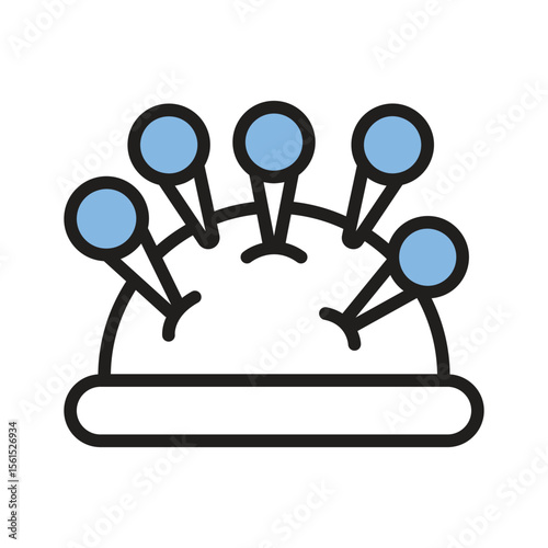 Pin holder glyph icon is ready for premium download