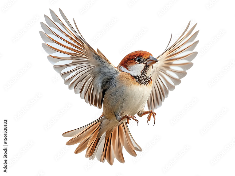 Naklejka premium Sparrow isolated on transparent background