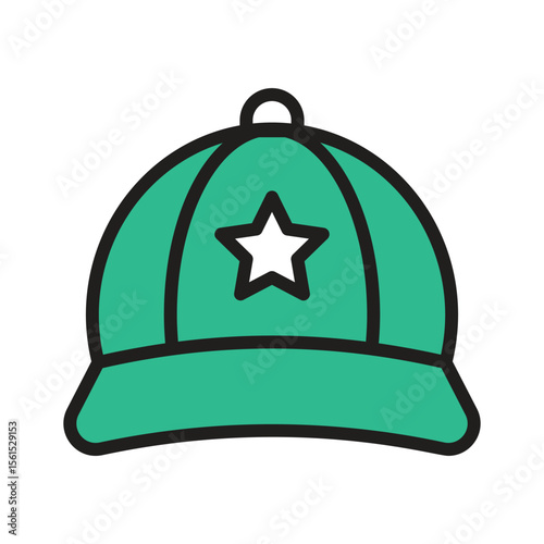 Have a look at this latest glyph style icon of sports cap