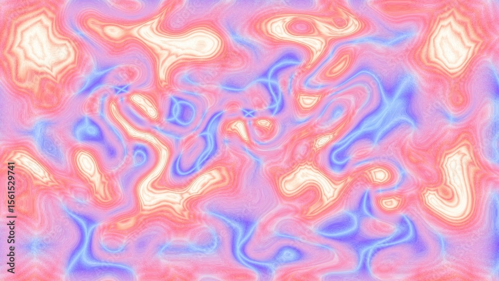 Obraz premium Fluid Marble Texture with Organic Flow, Abstract Liquid Pattern with Wavy Structure, Melted Surface Design with Soft Transitions, Psychedelic Swirl Texture with Marble Effect