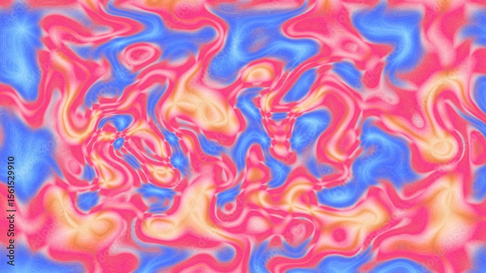 Obraz premium Fluid Marble Texture with Organic Flow, Abstract Liquid Pattern with Wavy Structure, Melted Surface Design with Soft Transitions, Psychedelic Swirl Texture with Marble Effect