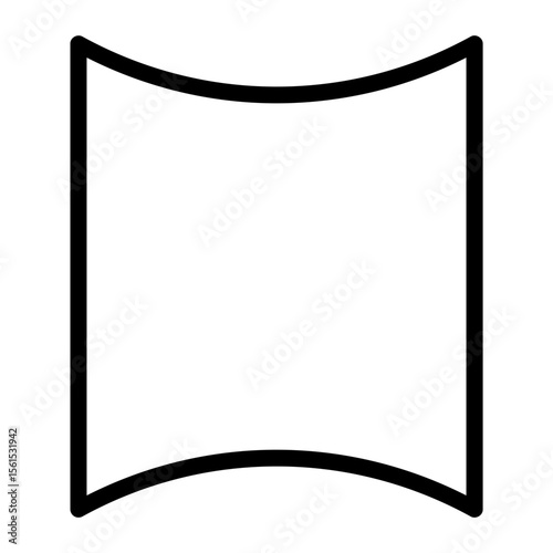 Abstract shape outline icon. Concave