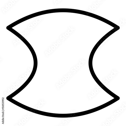 Abstract shape outline icon. Concave