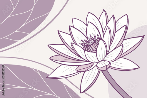 lotus flower with triangular petal shapes in paste