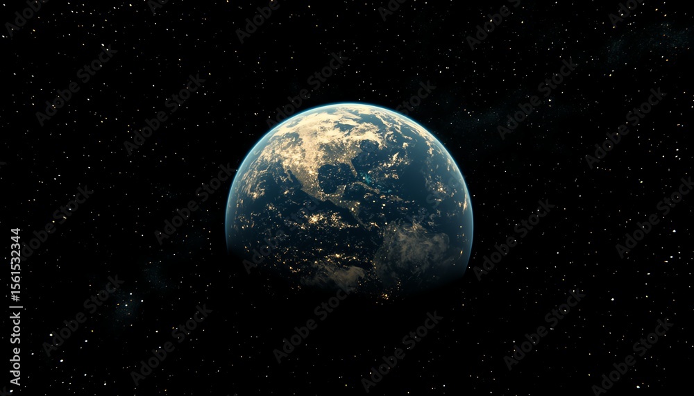 Obraz premium earth and moon