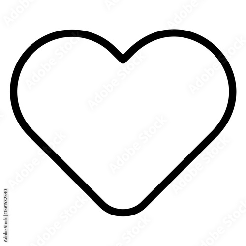 Abstract shape outline icon. Round heart