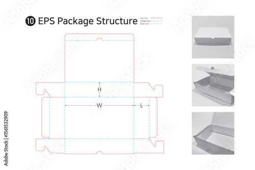 P2_10. It is a corrugated box assembled with one corrugated cardboard and is used as a delivery box for light and thin products.