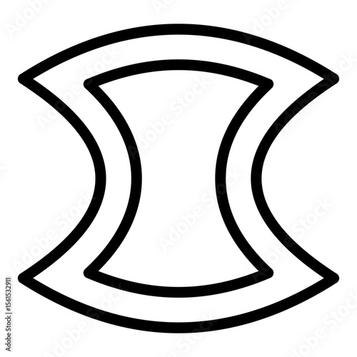 Abstract shape outline icon. Concave