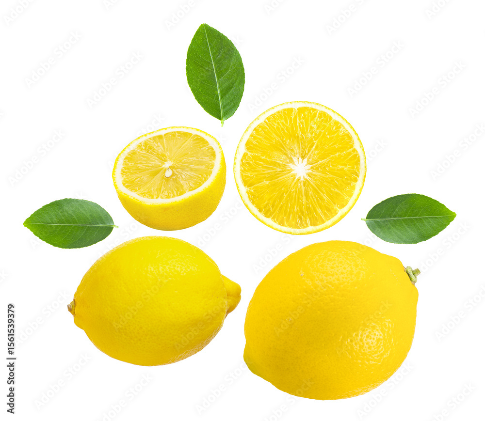 Fototapeta premium lemon isolated on transparent png (Image from camera)