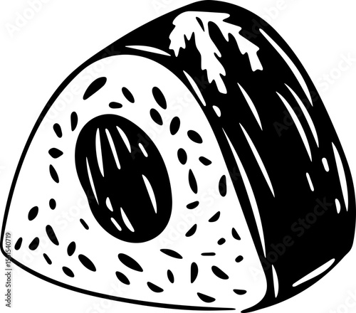 Salmon Onigiri Cut Icon