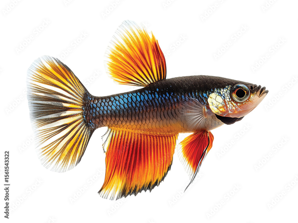Fototapeta premium Guppy Fish isolated on transparent background