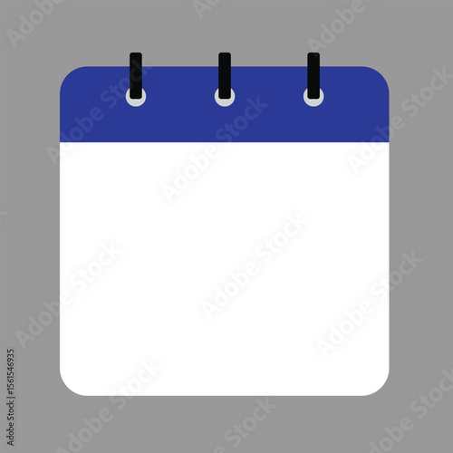 Vector desktop calendar icon with blank page and business reminder design. Vector desktop calendar icon with blank page and business reminder design