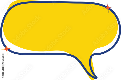 bubble text speech in doodle style, perfect for messages, comics, design element, and communication