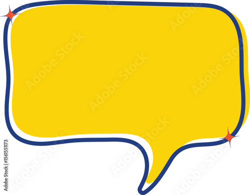 bubble text speech in doodle style, perfect for messages, comics, design element, and communication