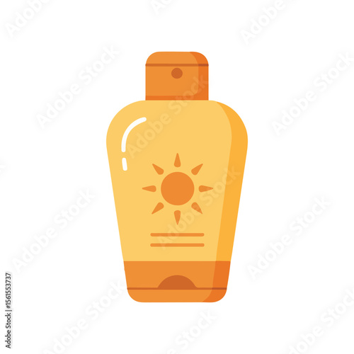 Summer beach Vector Icons – Sunscreen Bottle icon, suitable for digital use icon
