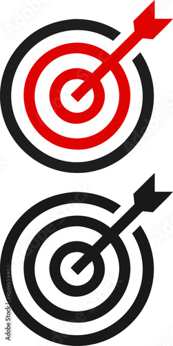Target Icon Set Achieve Your Goals with High-Impact Arrow Pointer Designs