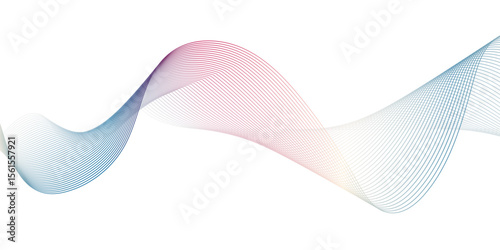 A minimalist,abstract illustration featuring a graceful, undulating ribbon-like form against a clean white background.The form exhibits a subtle gradient of cool blues and hints of warm pink or peach.
