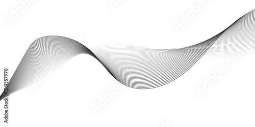 "A minimalist, abstract design featuring a smooth, flowing wave or ribbon-like element in shades of grey against a clean white background, emphasizing gentle curves and subtle gradients."