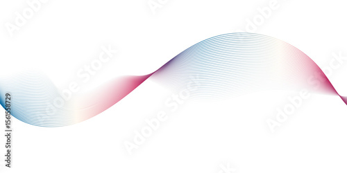 A minimalist,abstract illustration featuring a graceful, undulating ribbon-like form against a clean white background.The form exhibits a subtle gradient of cool blues and hints of warm pink or peach.