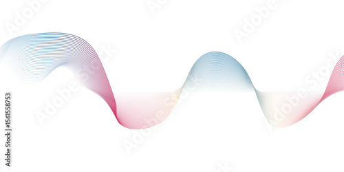 A minimalist,abstract illustration featuring a graceful, undulating ribbon-like form against a clean white background.The form exhibits a subtle gradient of cool blues and hints of warm pink or peach.