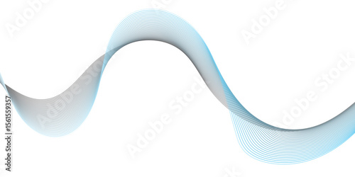 "A delicate, flowing wave of translucent blue light gracefully traverses a pristine white background, creating a sense of ethereal movement and modern simplicity."