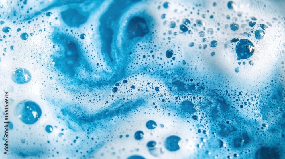 Close-up of blue liquid with bubbles and foam, creating an abstract, textured surface with varying shades of blue and white highlights. Close-up of blue liquid with bubbles and foam, creating an abstract, textured surface with varying shades of blue and white highlights.