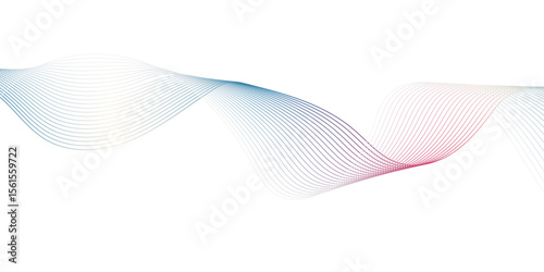 A minimalist,abstract illustration featuring a graceful, undulating ribbon-like form against a clean white background.The form exhibits a subtle gradient of cool blues and hints of warm pink or peach.