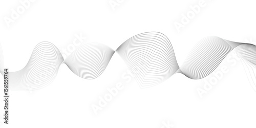 "A minimalist, abstract design featuring a smooth, flowing wave or ribbon-like element in shades of grey against a clean white background, emphasizing gentle curves and subtle gradients."
