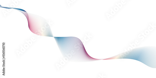 A minimalist,abstract illustration featuring a graceful, undulating ribbon-like form against a clean white background.The form exhibits a subtle gradient of cool blues and hints of warm pink or peach.