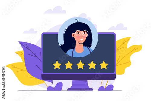 Online doctor reviews, Choose doctor for consultation concept. Vector illustration.