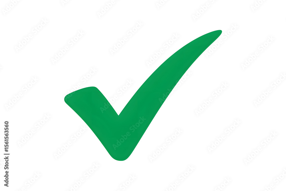 Green check mark icon isolated on transparent background Green check mark icon isolated on transparent background