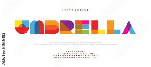 Colorful creative modern Font Design. Modern logo typography festive letter set for rainbow logo, headline, color cover title.
