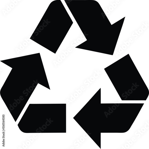 Recycling Symbol Silhouette Icon