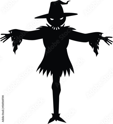Scarecrow Silhouette Clipart Art