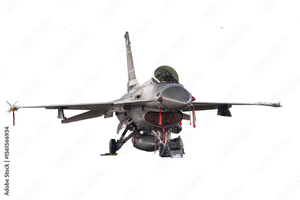 Fototapeta premium Military aviation in action, with a jet fighter and helicopters in flight across the sky