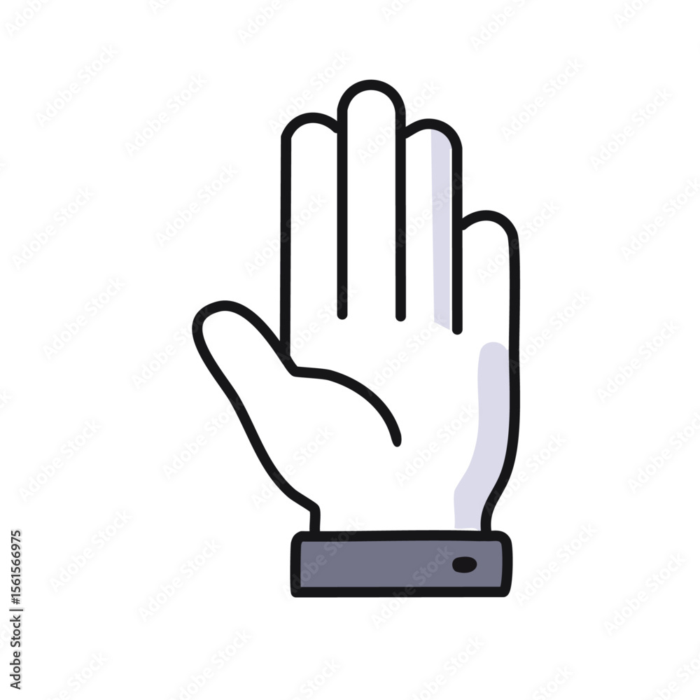 Obraz premium held up hand vector icon