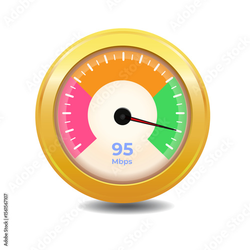 Internet download Speed test  concept. Vector illustration