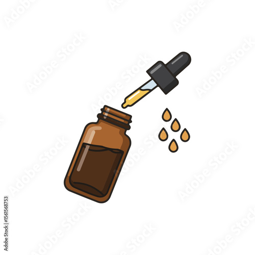 herbal medicines Vector Icons – Essential Oil Bottle icon, suitable for digital use icon