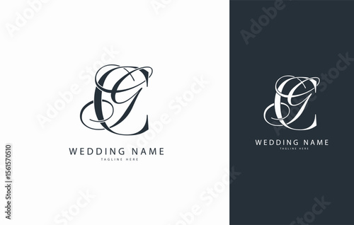 GC CG wedding initial monogram letter logo