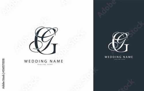 GG wedding initial monogram letter logo
