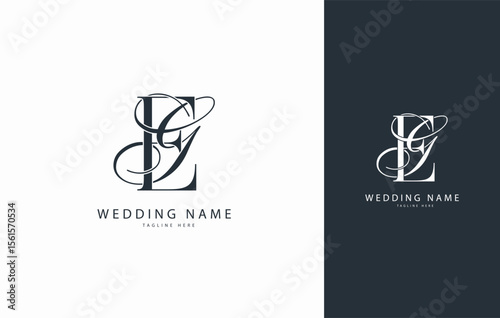 GE EG wedding initial monogram letter logo