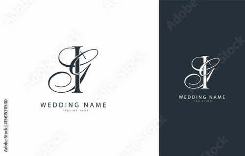 GI IG wedding initial monogram letter logo