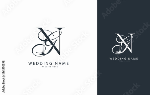 GN NG wedding initial monogram letter logo