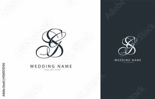 GS SG wedding initial monogram letter logo
