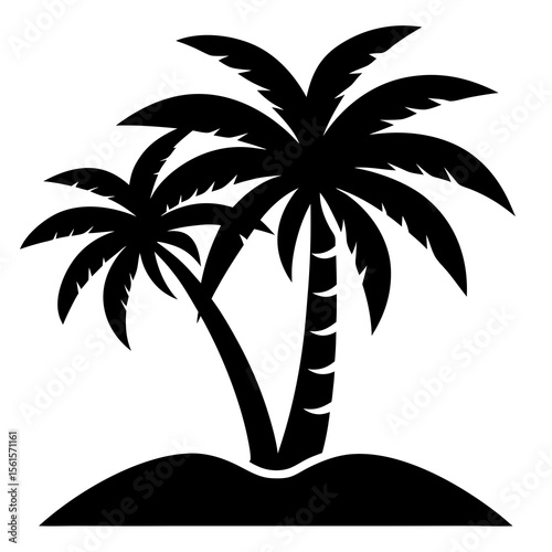palm trees silhouettes