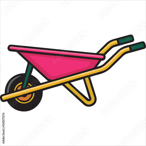 wheelbarrow vector