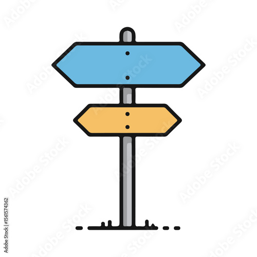 Street Sign Icon – Flat Vector Map & Navigation Illustration