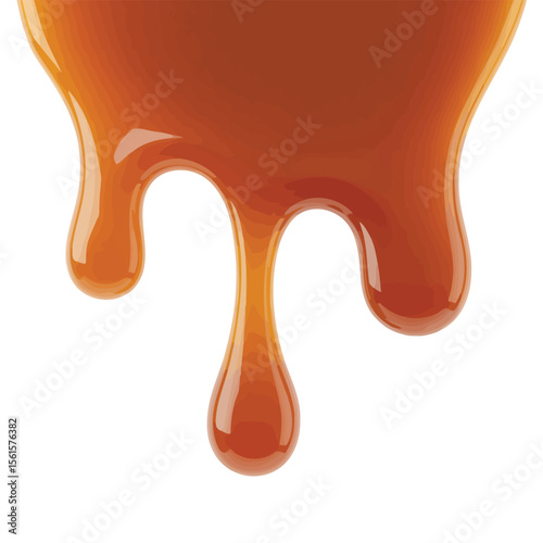 Drizzling Caramel Sauce Close Up