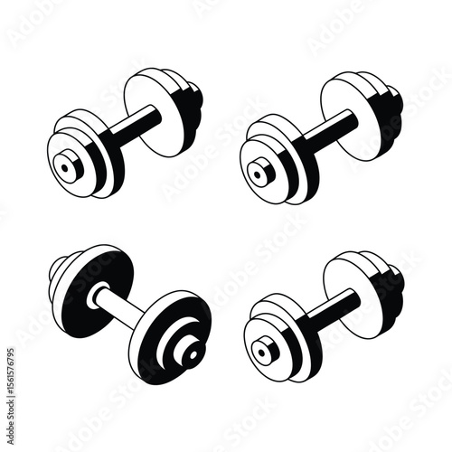 Four Isometric Dumbbells