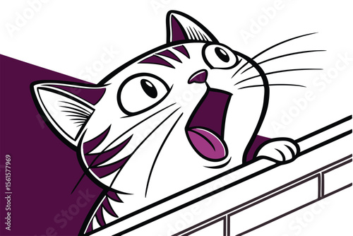 Funny cat sticking tongue out with playful expression